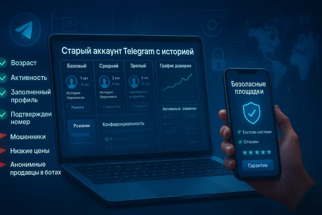 Купить старый аккаунт Telegram: как выбрать аккаунт с историей и активностью без риска